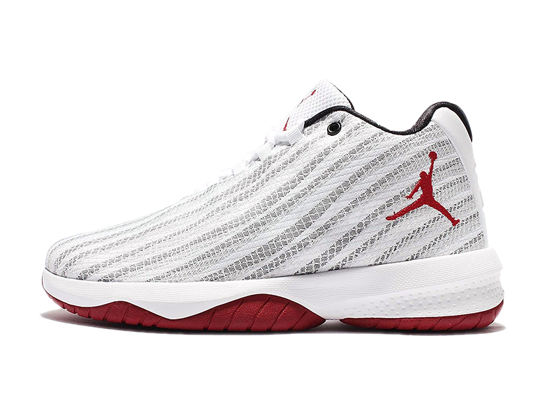 jordan b fly white and red