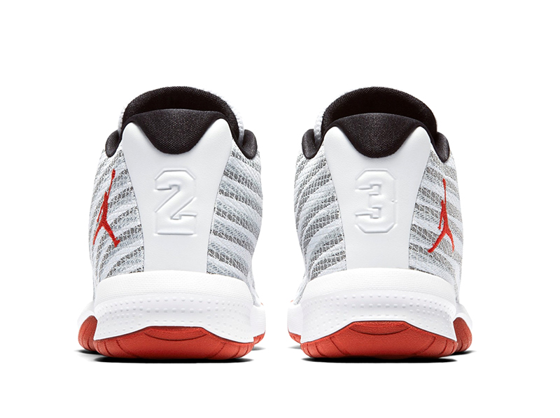 jordan b fly white and red