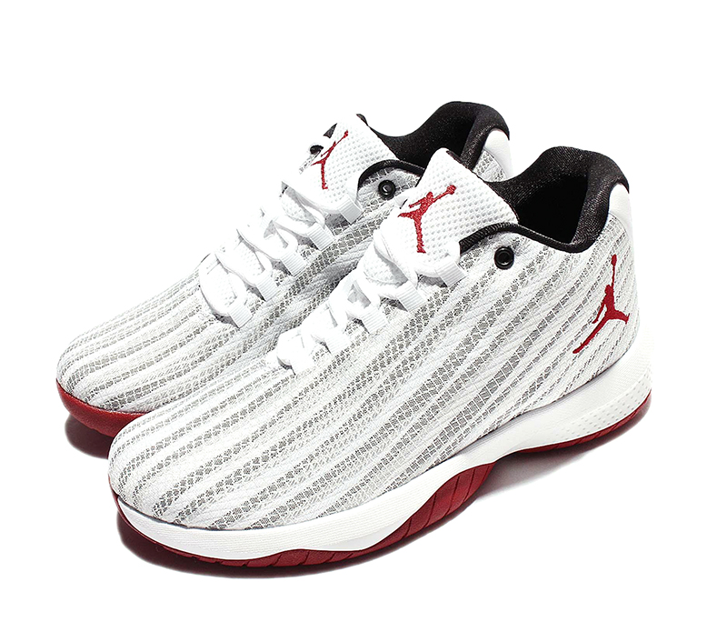 jordan b fly white and red