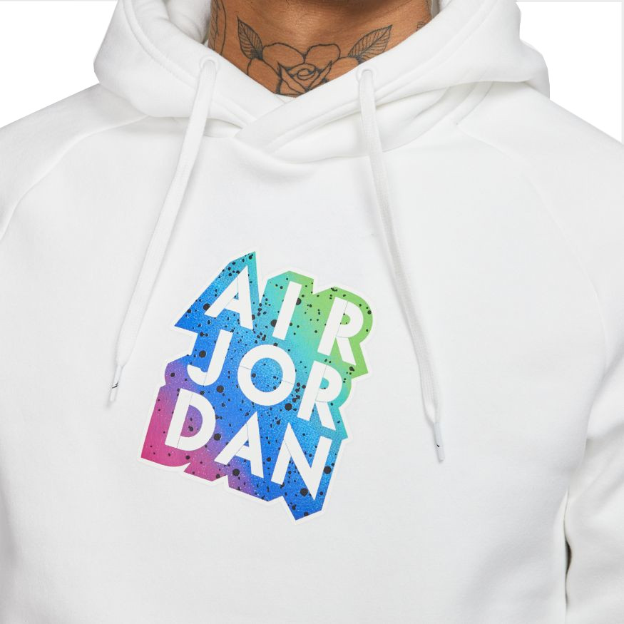 Jordan Jumpman Sticker Pullover Hoodie (white)