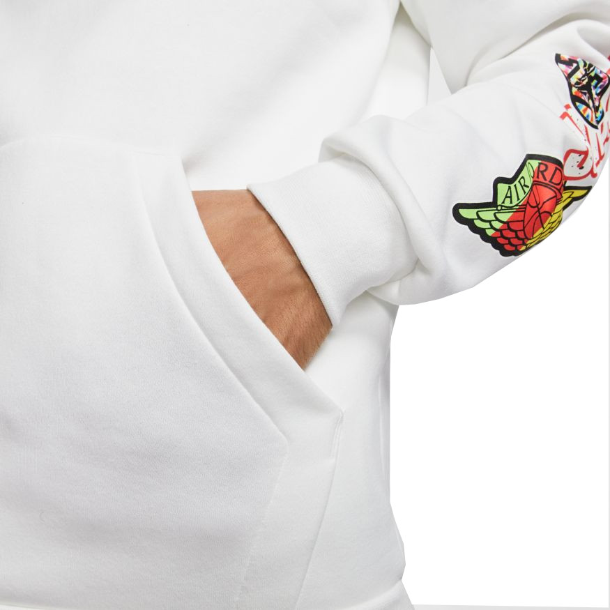 Jordan Jumpman Sticker Pullover Hoodie (white)