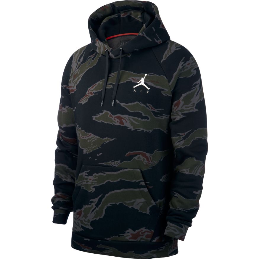 jordan jumpman air all over print camo fleece crew