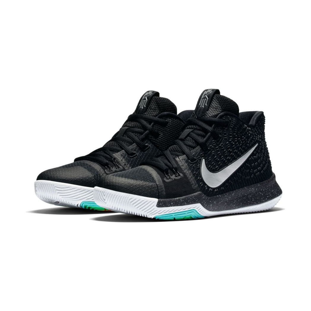 kyrie 3 black white