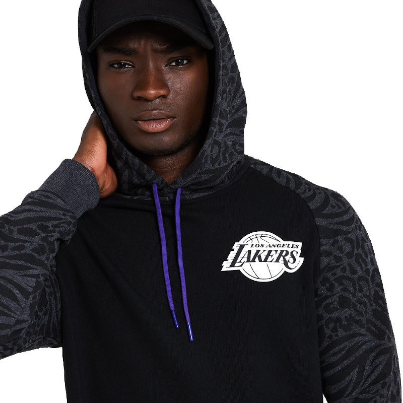 New Era NBA Los Angeles Lakers Print Panel Hoody (black)