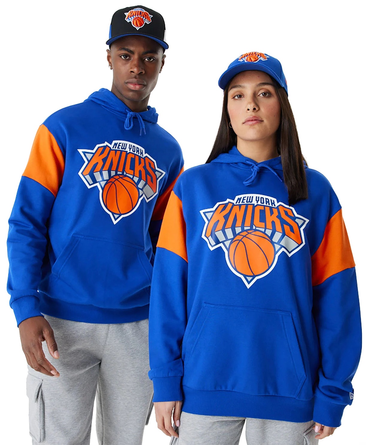 New Era NBA New York Knicks Colour Block Oversized Hoodie
