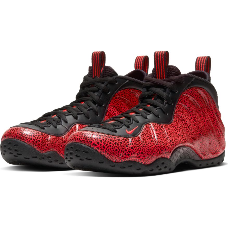 foamposite cracked lava on feet