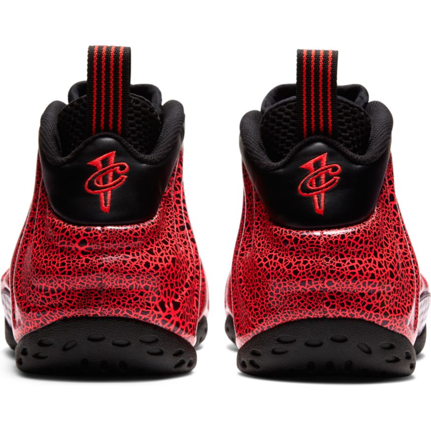 foamposite cracked lava on feet