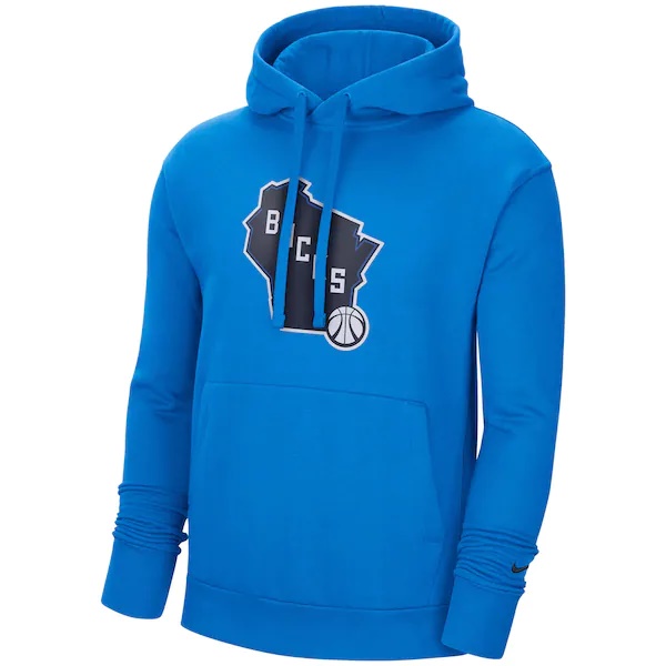 Nike Kids NBA Bucks City Edition Hoodie Blue