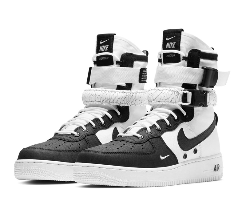 nike sf air force 1 high black and white