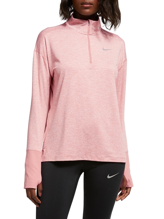 pink half zip top