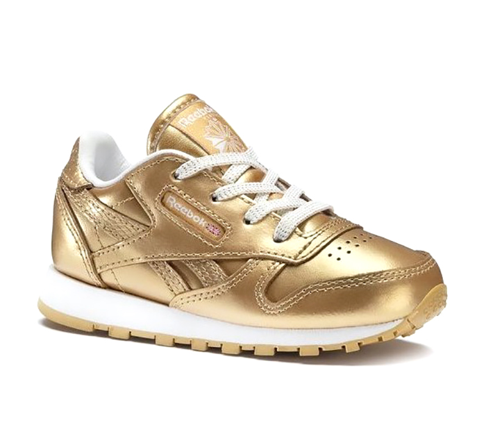 reebok leather metallic