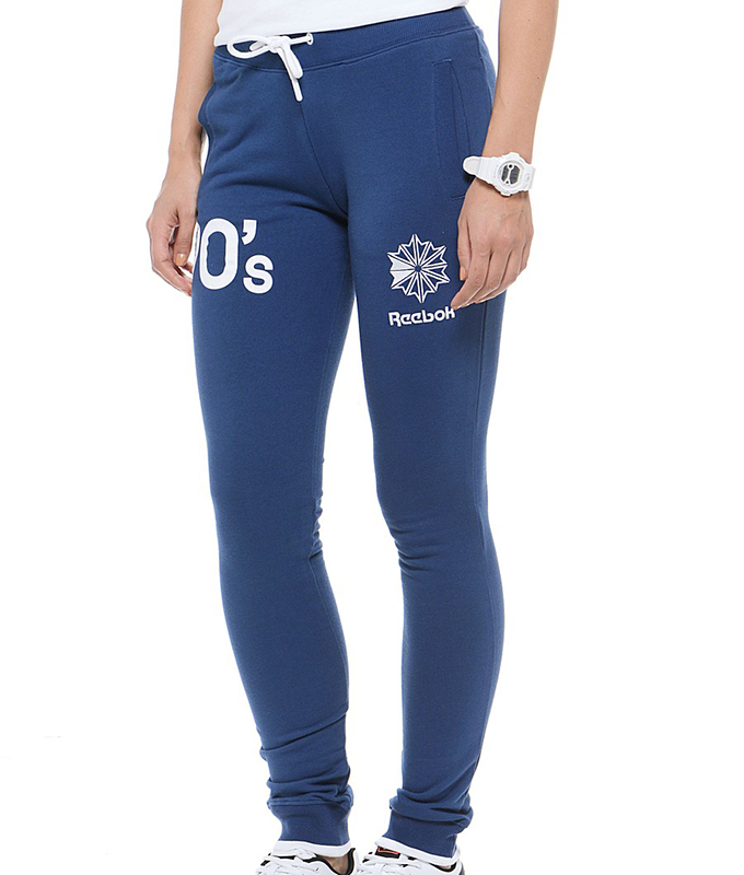 pantalon reebok blanco