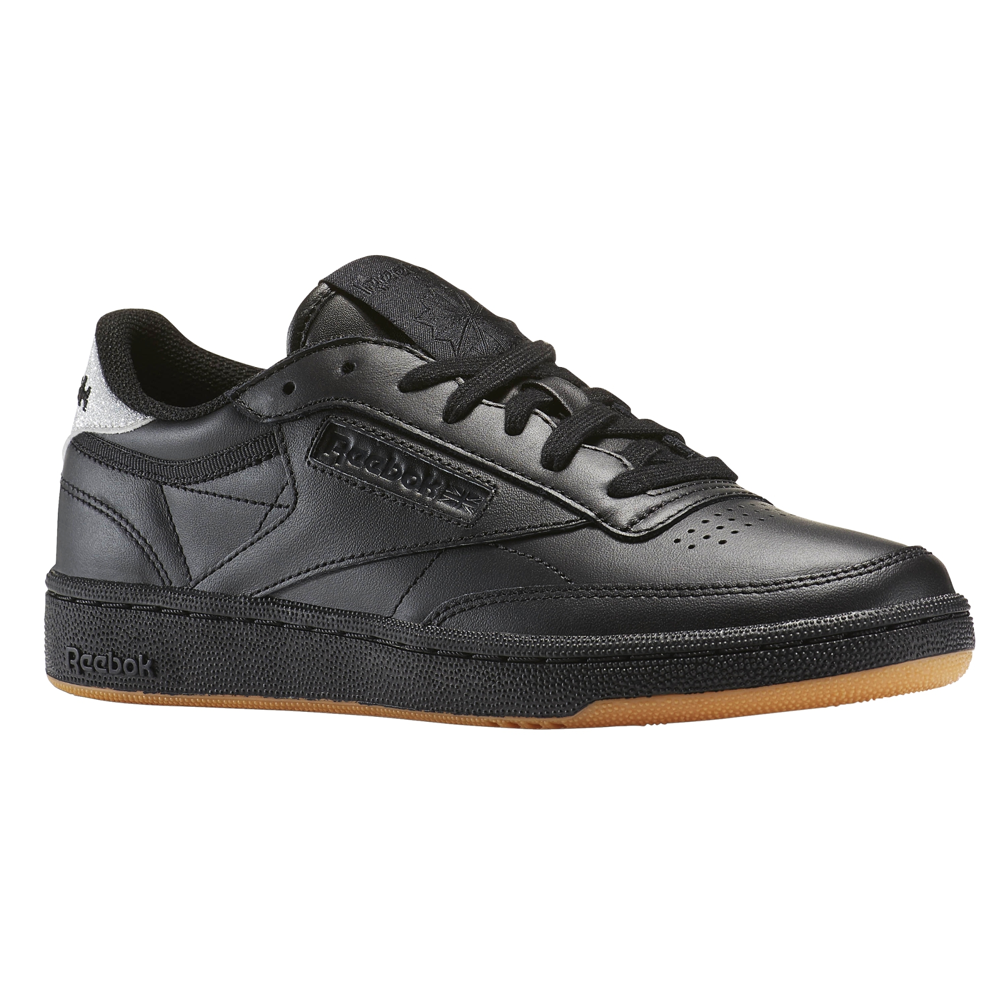 reebok club c 85 gum black