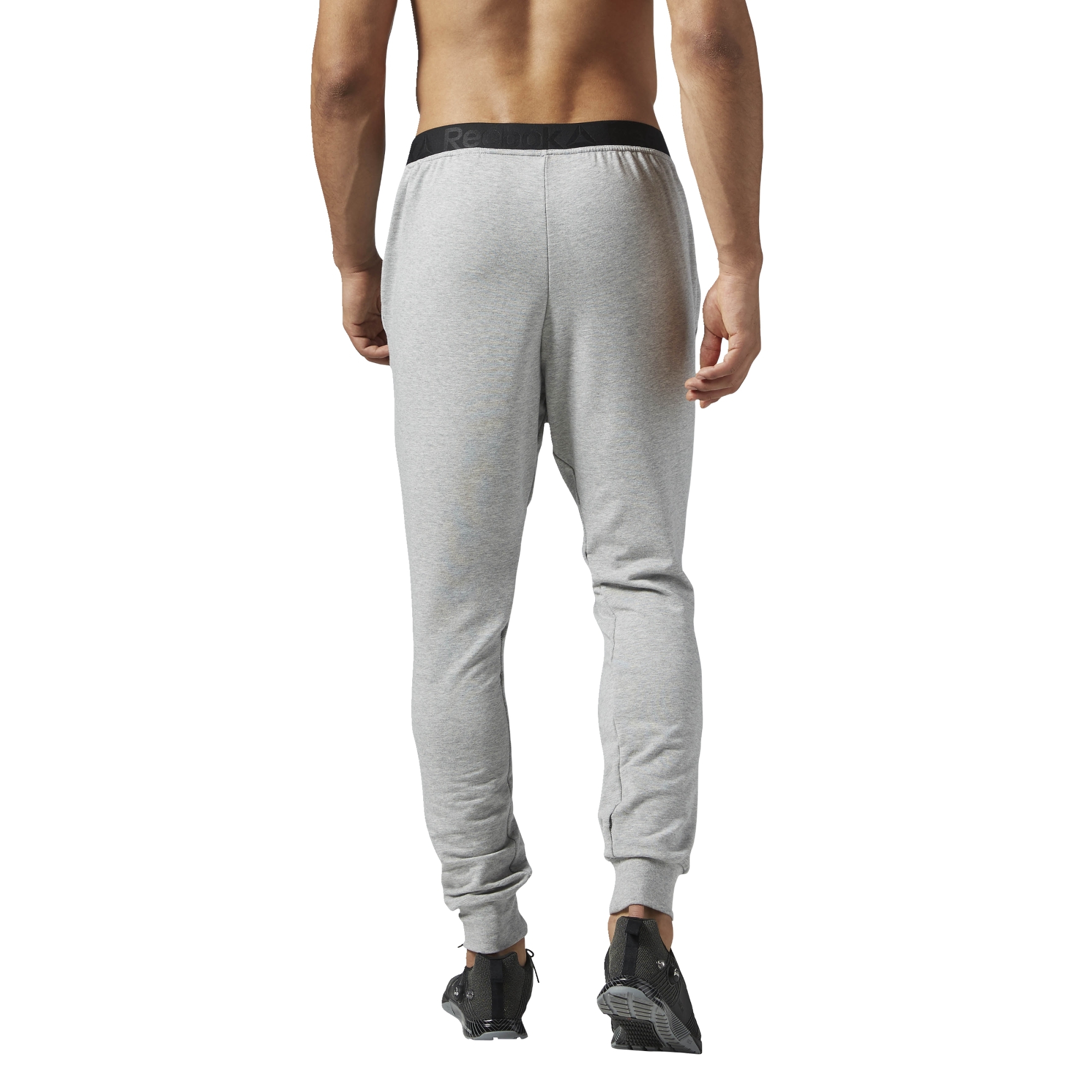 Reebok M Workout Ready Cotton Graphic Track Pant (medium grey he