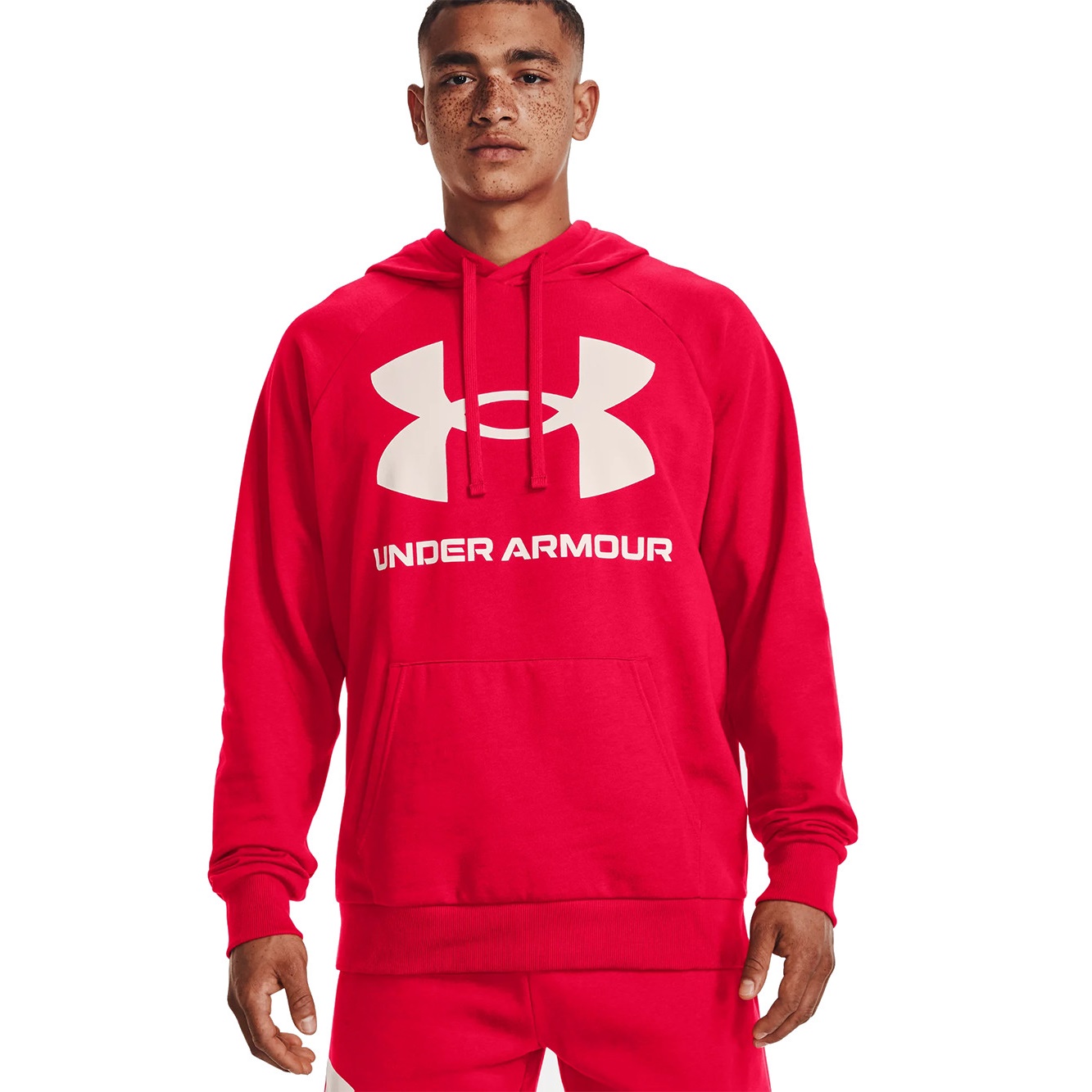 UA Rival Fleece Big Logo Hoodie Radio Red